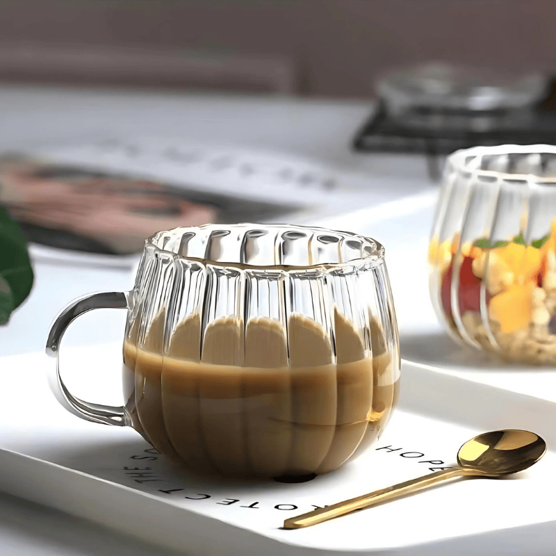 Modern Kaffekopp i Glas – 350 ml