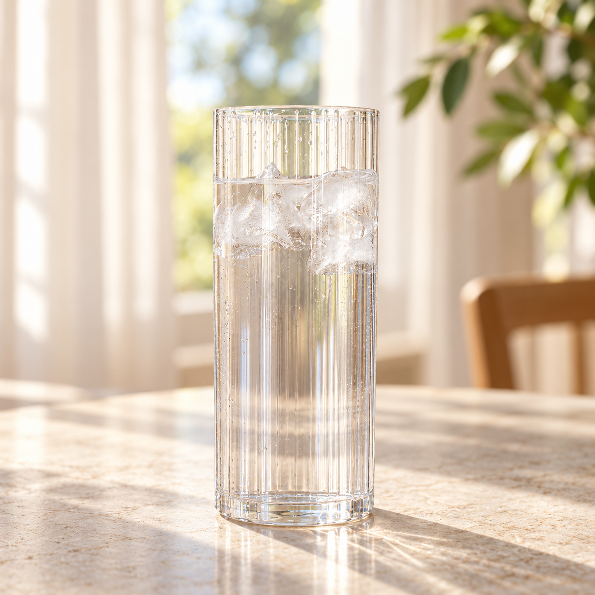 Elin högt räfflat dricksglas – 550 ml P4